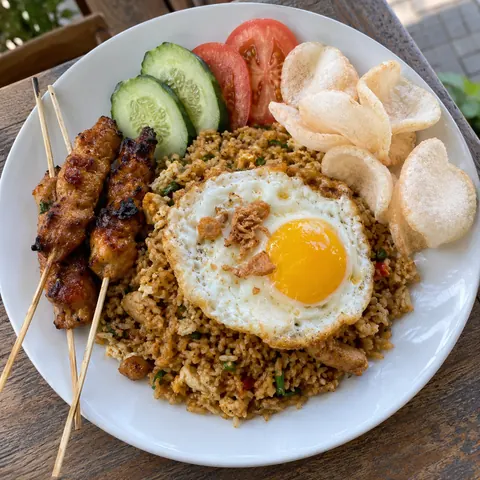 ナシゴレンと目玉焼き