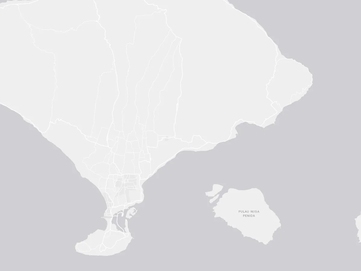バリ島の主要スポットの位置関係図
