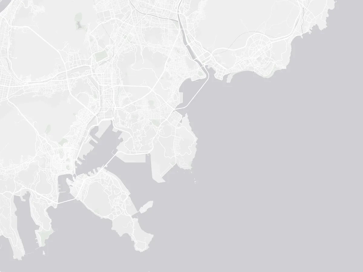 釜山の主要スポットの位置関係図