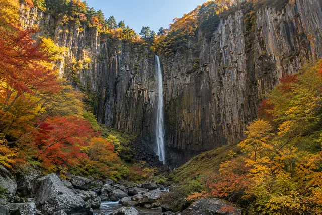 層雲峡の柱状節理