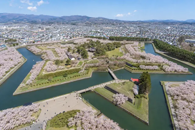 五稜郭公園の堀と土塁