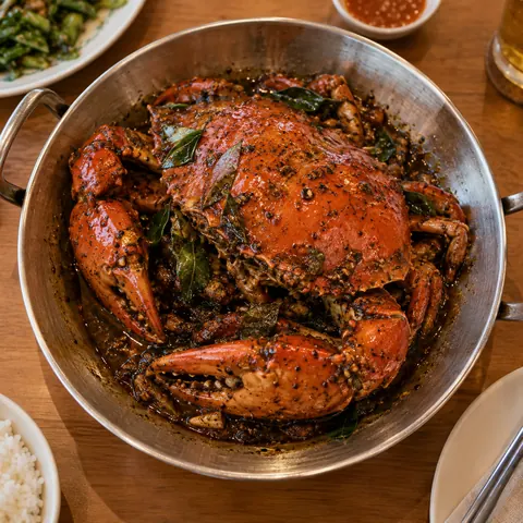 ブラックペッパー味のカニ