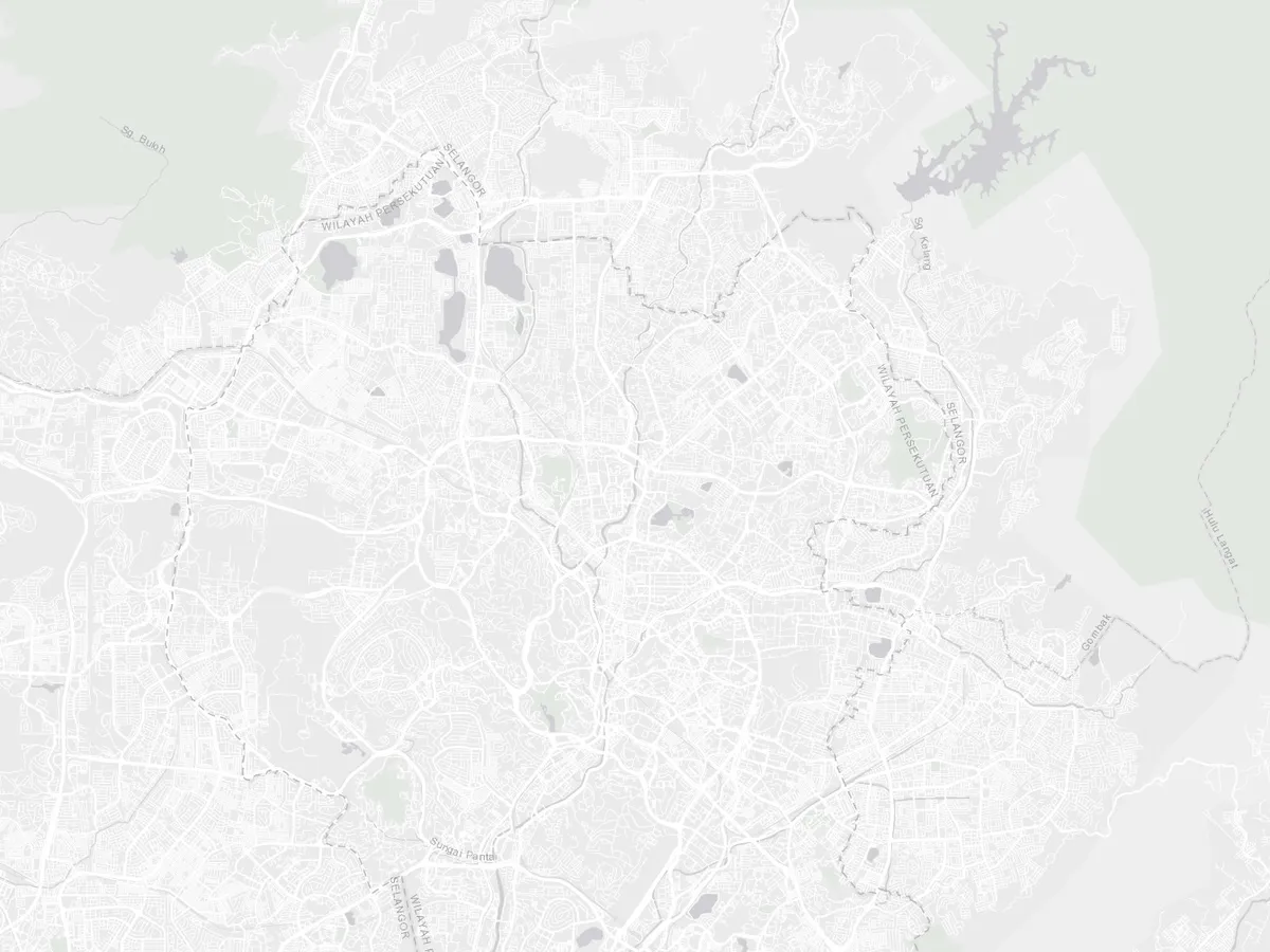 クアラルンプールの主要スポットの位置関係図