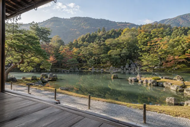 天龍寺の曹源池庭園