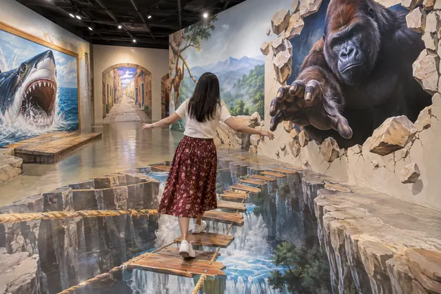 トリックアートの展示室
